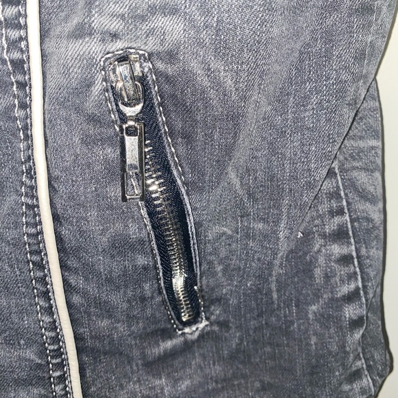 Downtown Coalition Women’s Zip Up Moto Jacket - Picture 3 of 8